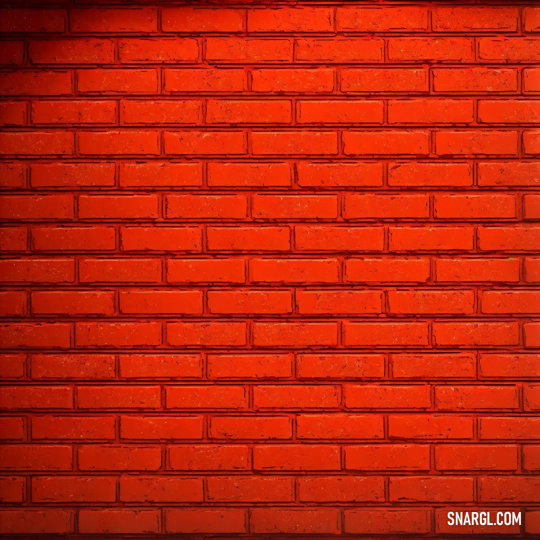 Red brick wall with a red light on it's side