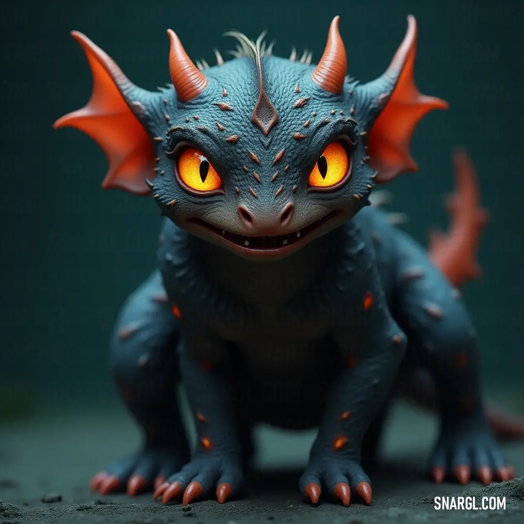 A captivating toy figure with vibrant orange glowing eyes rests upon a dark tabletop, sparking a sense of wonder and playfulness in its enigmatic presence. On a dimly lit tabletop, a whimsical toy figure with glowing orange eyes dons a mysterious outfit, inviting a sense of curiosity and playful enchantment in its intriguing appearance.