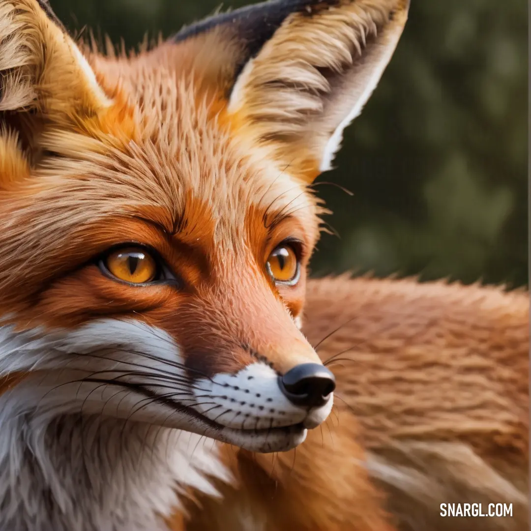 Close up of a fox with a blurry background