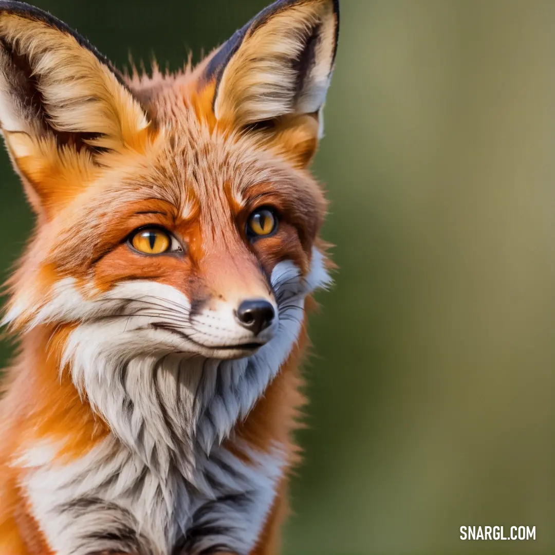Close up of a fox with a blurry background