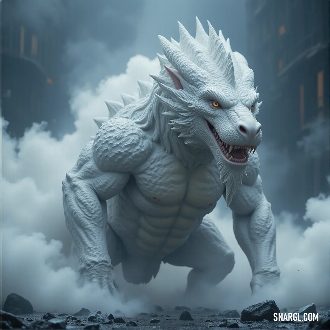 A chilling frostbite creature with an intimidating grin and menacing teeth stands in the frozen wilderness, its cold eyes locked onto its prey. A fierce frost-covered creature, its icy skin shimmering in the cold, bares its sharp, menacing grin, exposing its large, jagged teeth as it stares ominously into the distance.