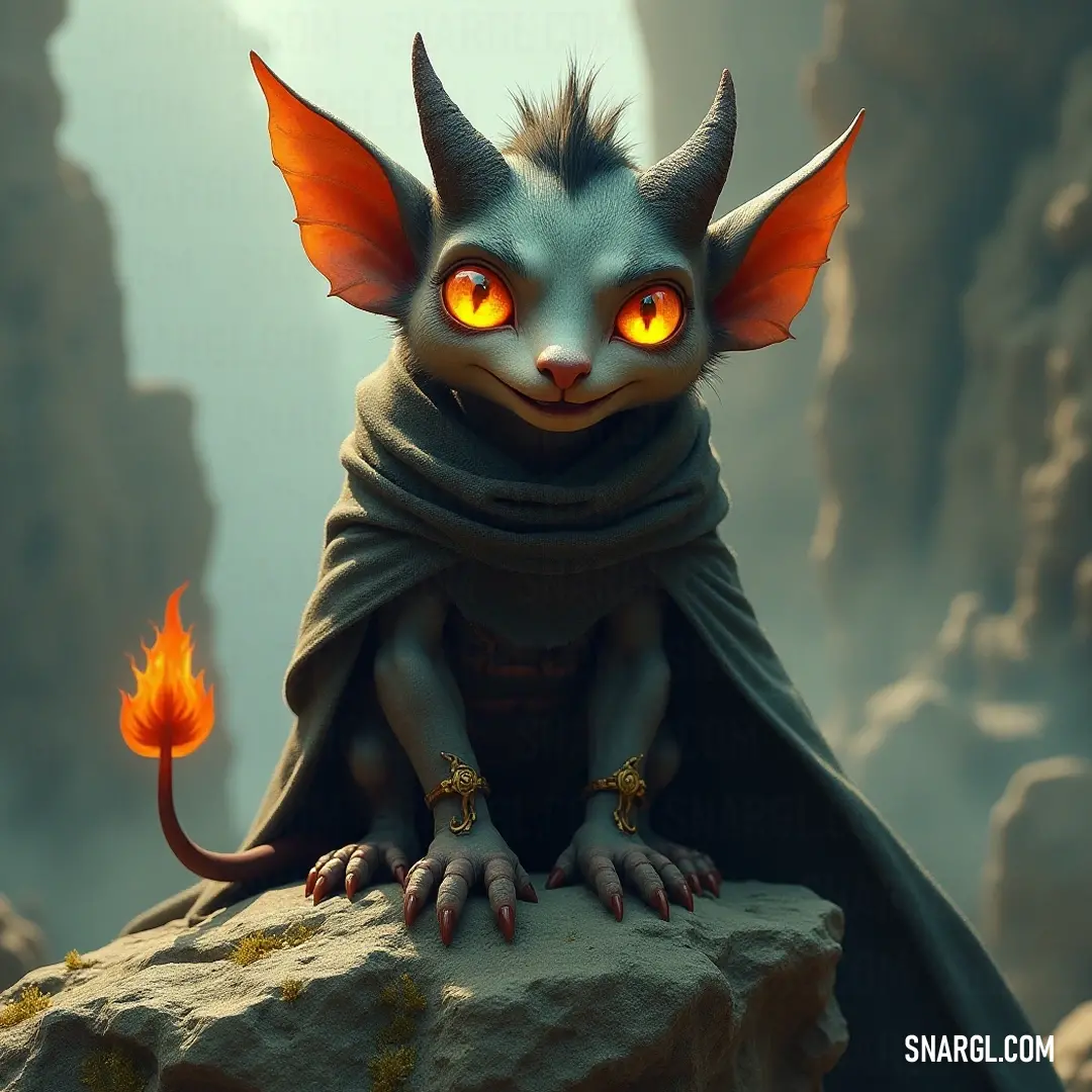 An extraordinary Fuzz with glowing eyes confidently perched on a rock, accompanied by a magnificent dragon-like creature, showcasing a remarkable friendship. An intriguing Fuzz with glowing eyes stands proud atop a rock, its posture commanding alongside a dragon-like creature perched comfortably on its back, reflecting an extraordinary bond between them.