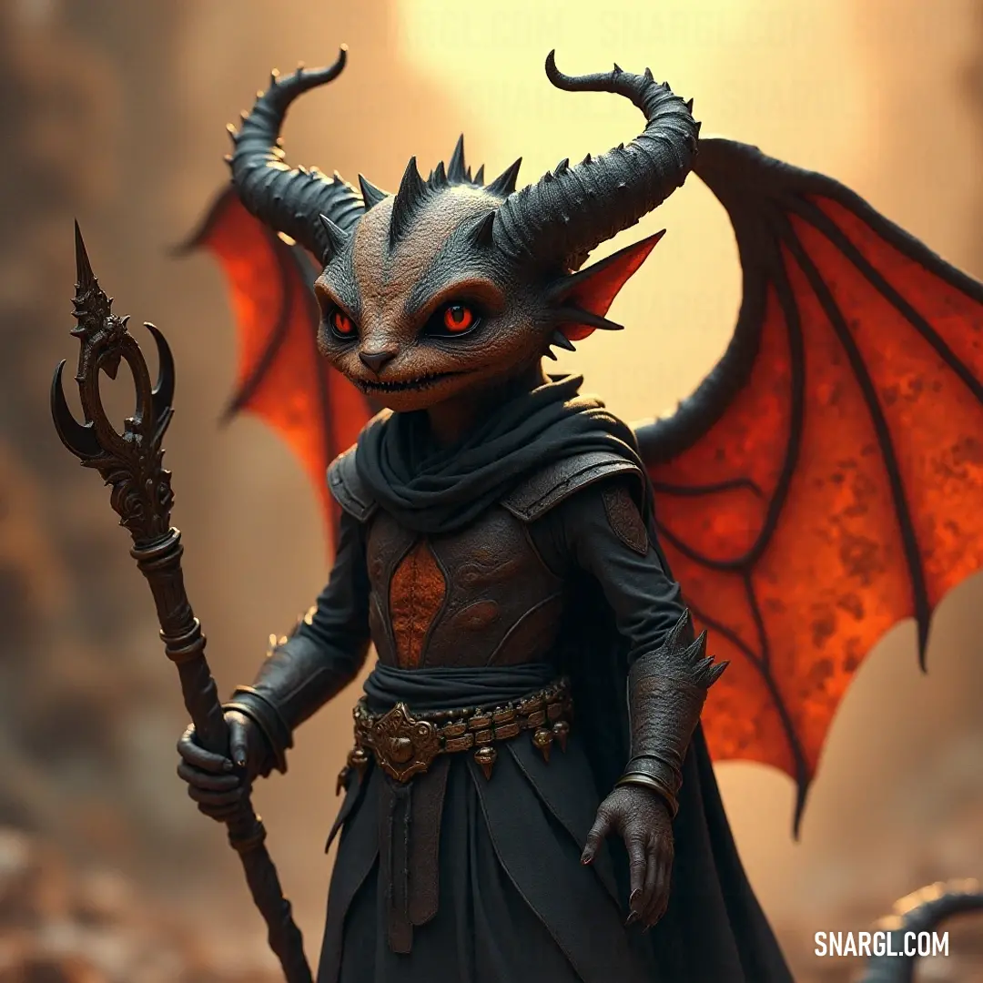 The Grit toy figure, holding a fiery staff, evokes childlike wonder as it stands against a vibrant desert landscape, ready for adventure. An enchanting toy figure of Grit stands proudly in the desert sun, holding a mystical staff that radiates fiery energy, set against a golden sandy backdrop that complements his adventurous spirit.