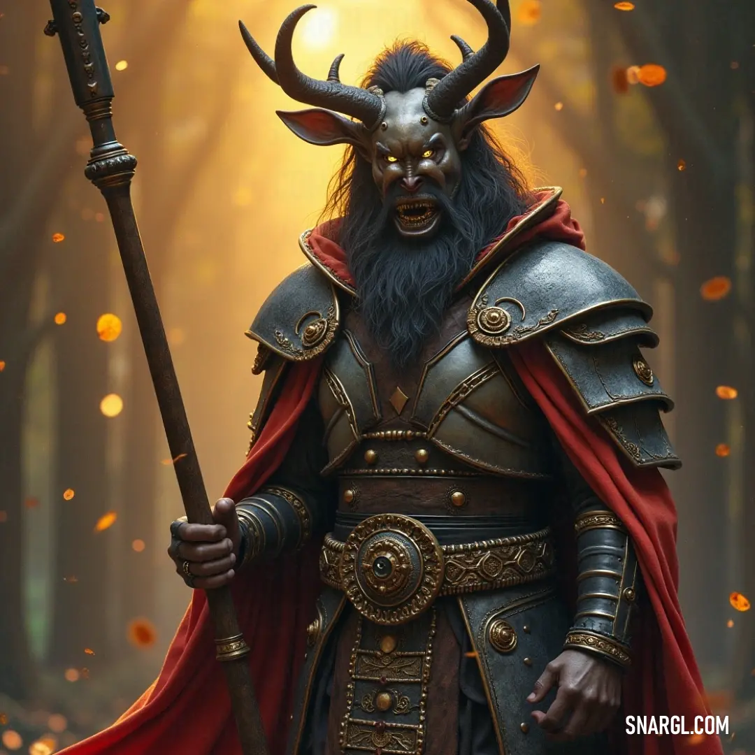An ancient sage adorned in a majestic horned costume clutches a mighty staff and a swirling flame, embodying wisdom and power amidst a backdrop that radiates mystery and the elements of nature. An ancient sage adorned in a majestic horned costume clutches a mighty staff and a swirling flame, embodying wisdom and power amidst a backdrop that radiates mystery and the elements of nature.
