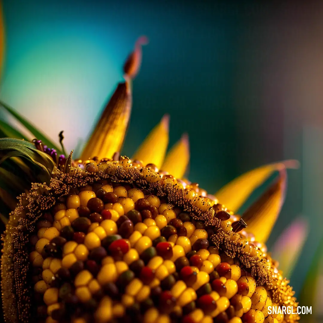 A vibrant close-up of a delicate flower, its intricate details standing out against a blurred background. The soft colors of the flower are balanced with the surrounding green, offering a serene and natural beauty.