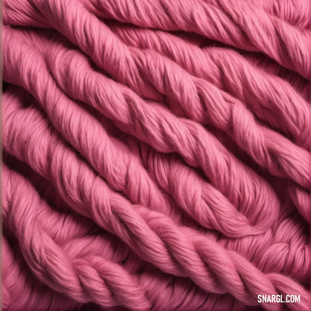 Pink yarn ball is shown in this image. Color RGB 255,105,180.
