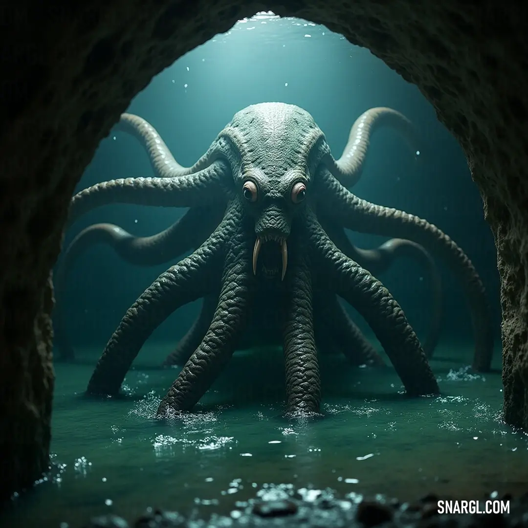The inquisitive Hydra Kraken floats patiently on the water's surface, its sharp gaze focused, revealing the secrets of the underwater world. A curious Hydra Kraken peeks from the water's surface, its eyes wide open with intrigue, reflecting the mysteries that lie beneath the shimmering waves.