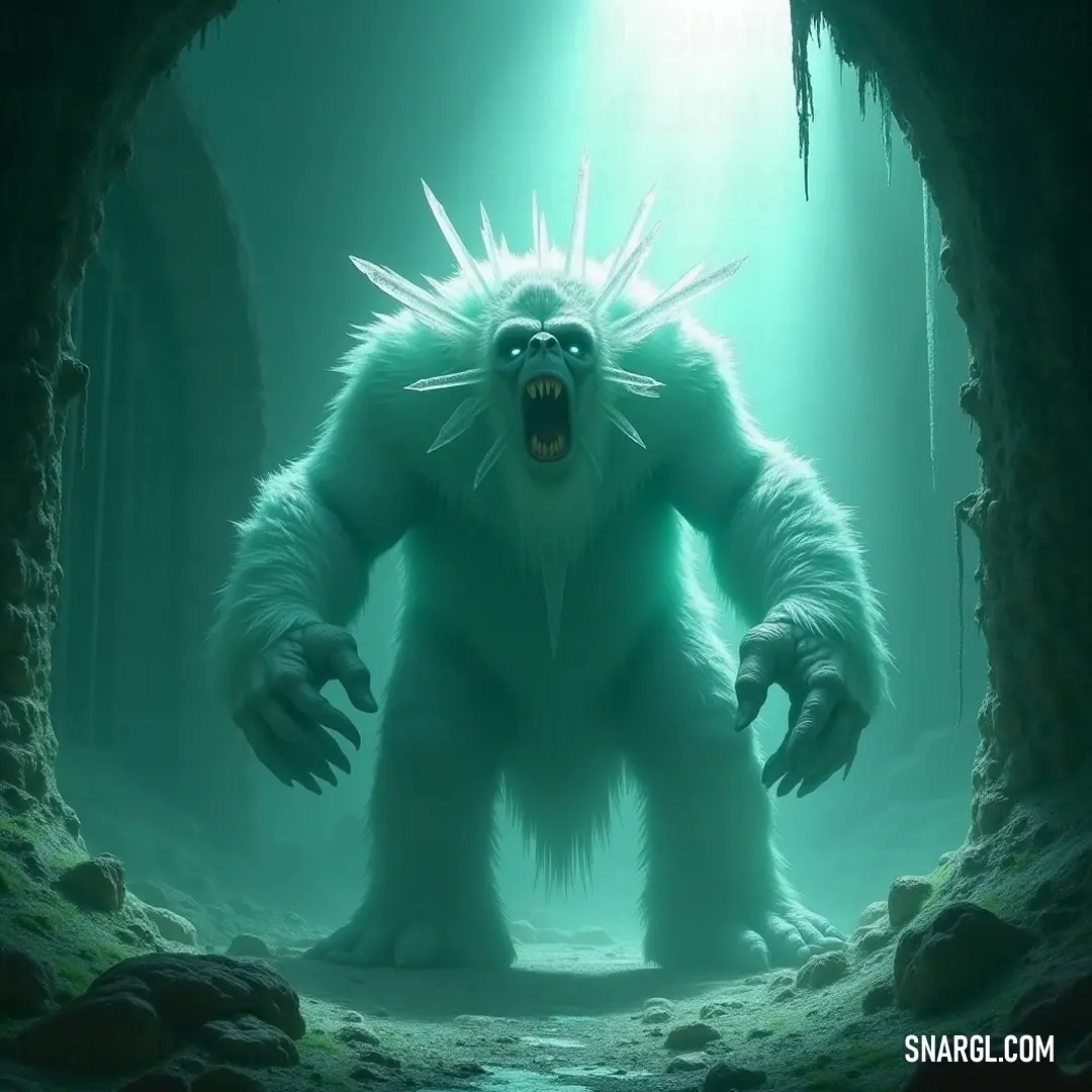 An enigmatic Icicle Beast stands quietly, radiating an aura of mystery amidst its icy surroundings. An enigmatic Icicle Beast radiates intrigue with its elongated icy form, standing quietly yet strikingly against a wintry backdrop, embodying the essence of mysterious frozen creatures.