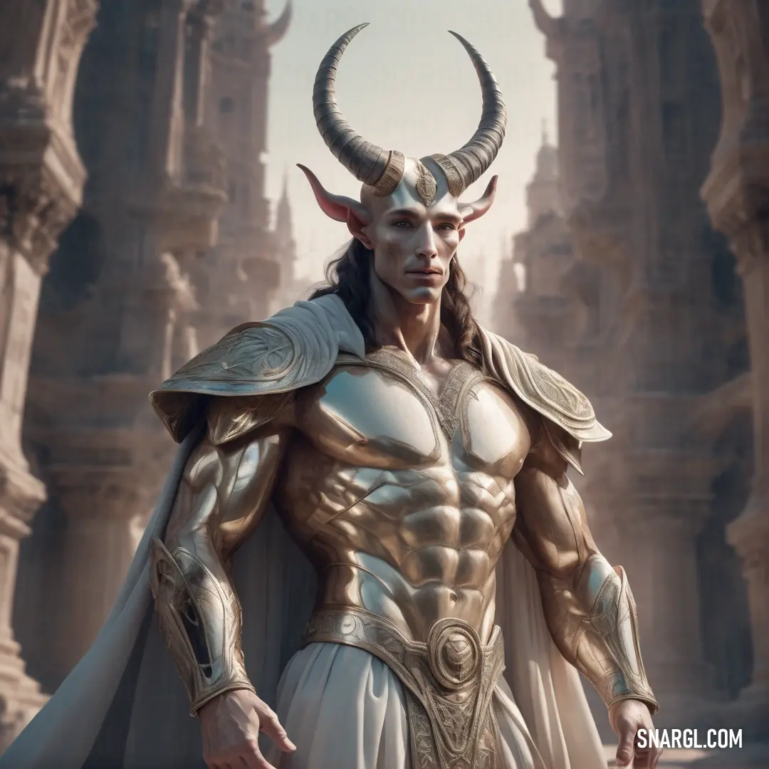Incubus dressed in a costume with horns and horns on his head and shoulders
