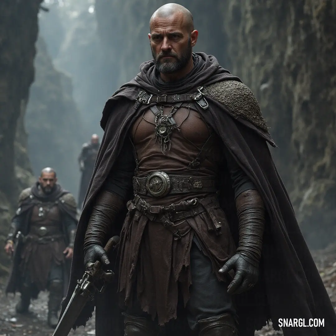 Inquisitor Brevin, clad in an eye-catching costume, wields his sword with confidence, exuding an aura of authority and mystery in an enchanting world of magic. Inquisitor Brevin appears in a dynamic costume, brandishing a sword with confidence. His outfit pulsates with energy as he balances authority and grace, showcasing an enigmatic persona as he stands amidst a swirling atmosphere.