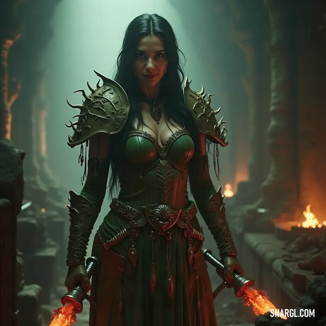 A luminescent presence emerges from the shadows, holding a glowing torch in a darkened room, where light battles against encroaching darkness, symbolizing inner strength and resilience. In a dimly lit room, a figure draped in an elegant green dress holds a flickering torch, casting mesmerizing shadows on the walls, portraying the interplay of light that signifies hope in a world shrouded in darkness.