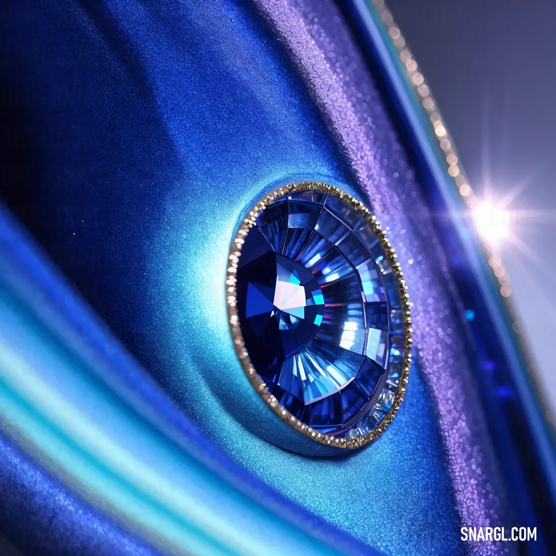 Blue diamond is shown in a blue and purple swirl pattern with a star in the background and a blue