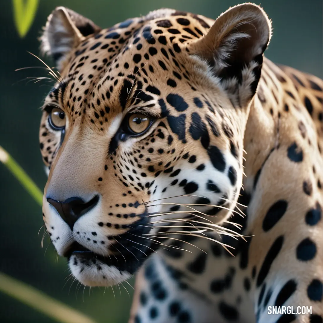 Close up of a leopard with a blurry background