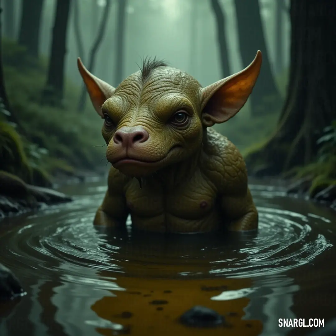Jarn lost in thought in a swampy environment In a mysterious swamp, Jarn gazes curiously, surrounded by dark waters and rising trees. The rugged rocks and ambient shadows paint an intense picture of a hero deep in thought, pondering his quest amidst nature's enigmatic beauty.