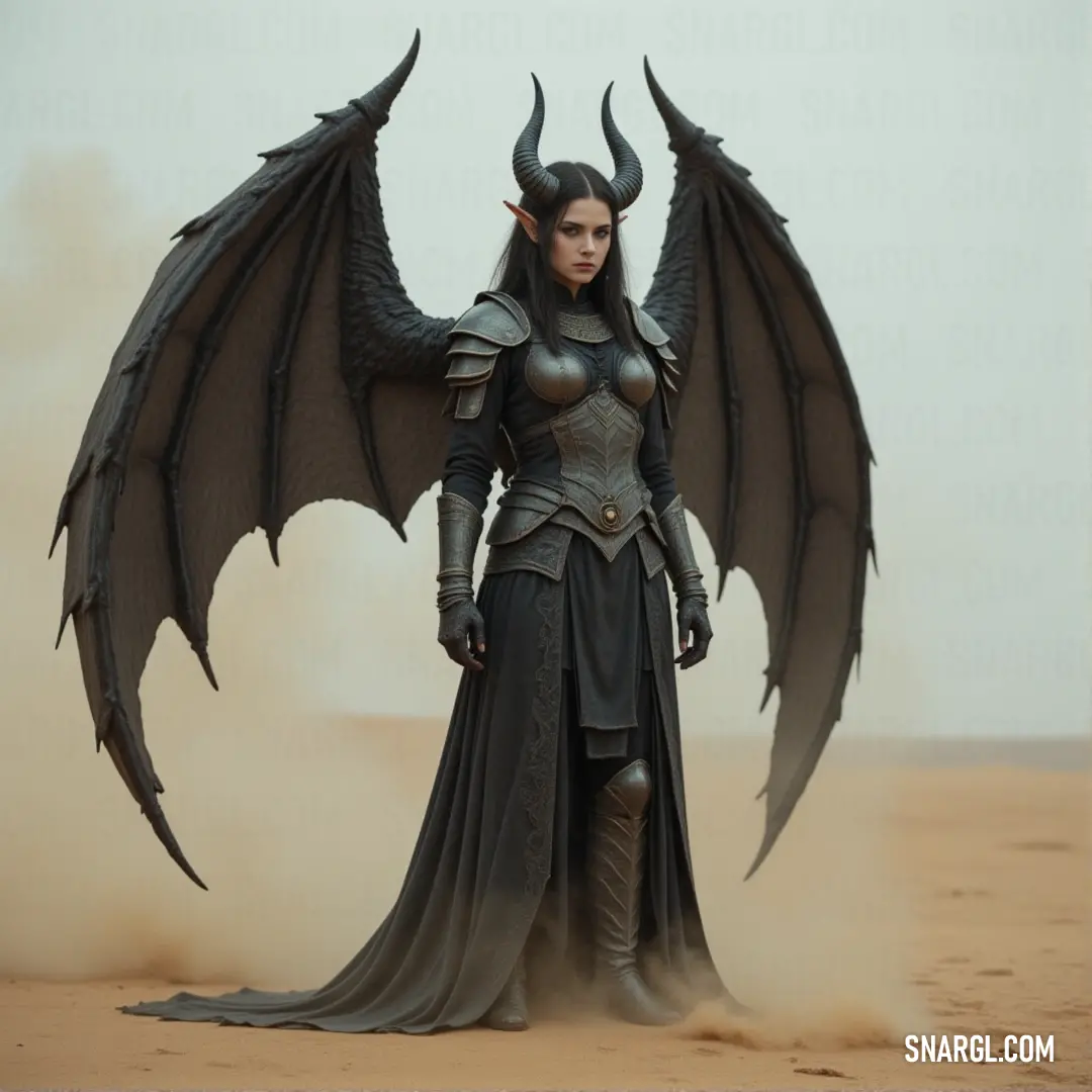 Kaida dons a stunning costume adorned with wings, her confident stance and majestic look capturing the essence of a creature born from myth. Kaida, a powerful figure, wears an elaborate costume with delicate wings perched on her head, looking every bit the part of a mythical creature. The intricate details of her outfit are highlighted as she stands confidently, a symbol of strength and grace.