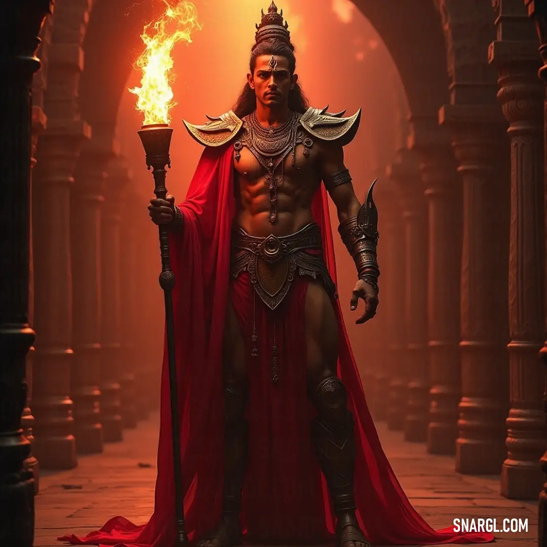 A mysterious figure illuminated by candlelight in a dark room, wrapped in a red cape and holding a flickering flame, embodying an air of enigma. In a dimly lit room, a figure enveloped in a flowing red cape holds a flickering candle, casting dancing shadows on the walls, creating an atmosphere of mystery and intrigue, as the flame illuminates their intense gaze.