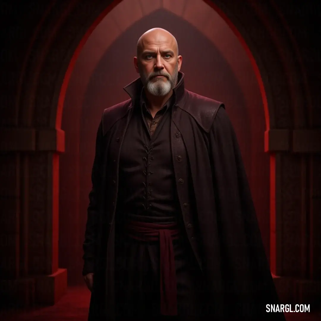 In an imposing stance, Khadgar dons a deep black robe set against a vivid red backdrop, symbolizing the juxtaposition of knowledge and strength that defines his character. Draped in a regal black robe against a vivid red background, Khadgar exudes an aura of profound wisdom and power. His presence commands attention, and the interplay of colors creates a striking visual narrative of strength cloaked in shadows.