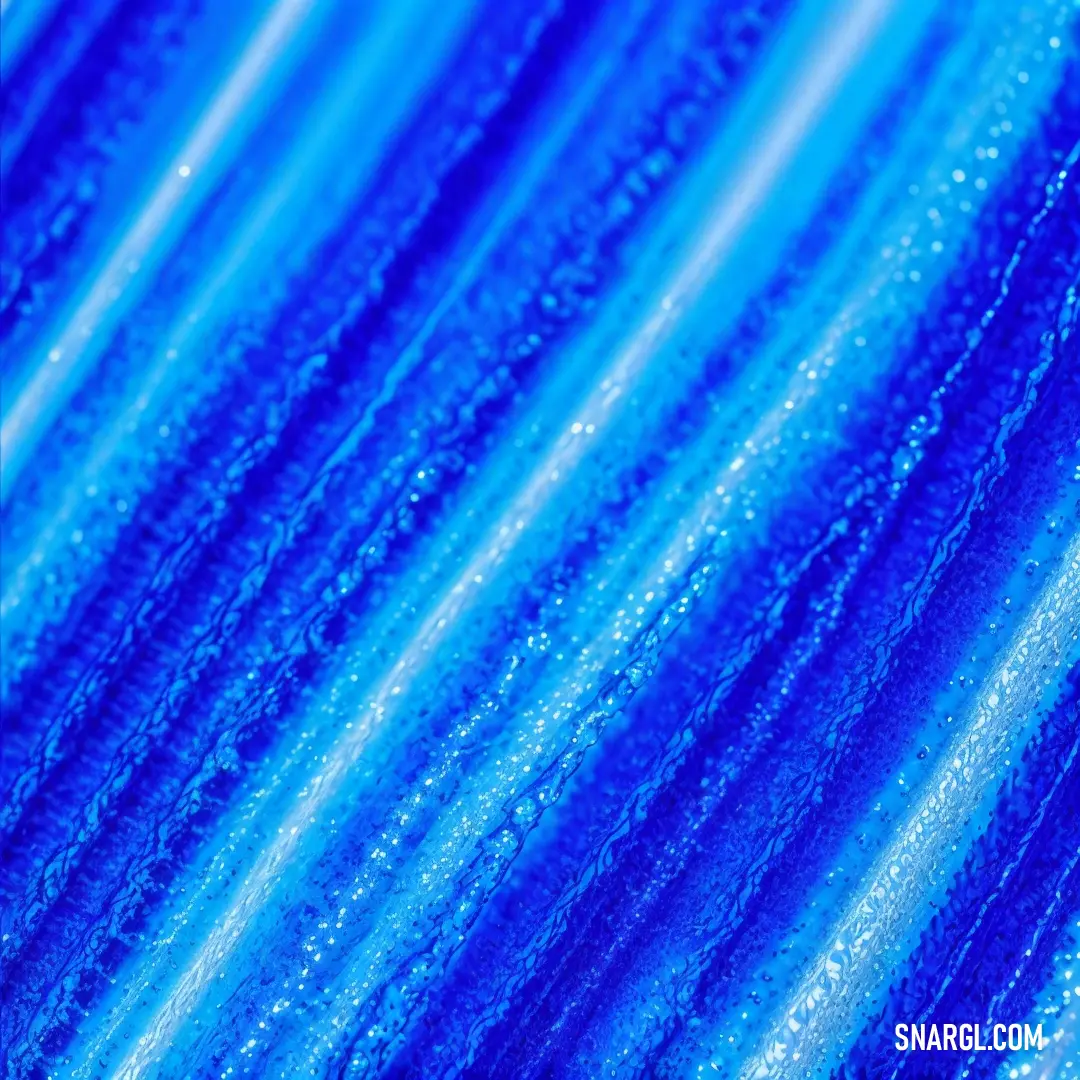 Blue background with water drops and lines of light shining on it