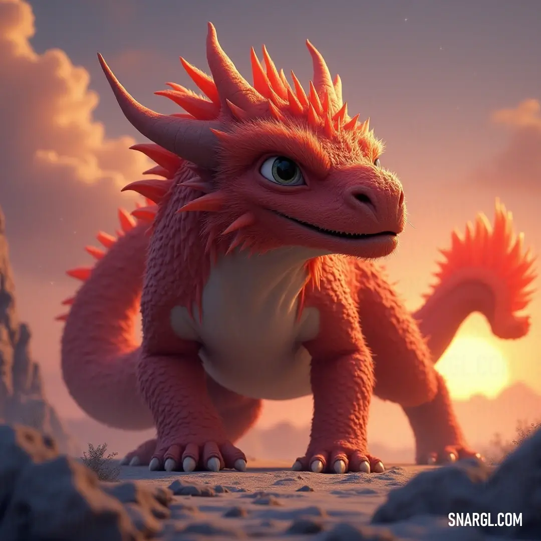 A mesmerizing portrayal of a red Korra with big eyes, standing elegantly in snowy terrain as the sun sets, painting the sky in a breathtaking array of warm colors. The captivating image of a red Korra with expressive big eyes standing amidst a serene snowy landscape at sunset, where the colors of the sky blend harmoniously with the crisp white snow.