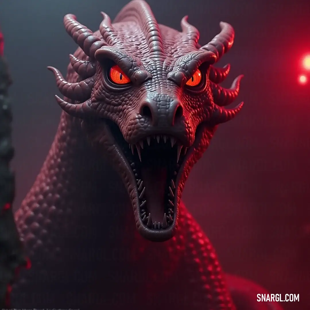 Red Leviathan, a colossal beast, showcasing fierce glowing eyes and a wide-open mouth, illuminating the darkness around it as a symbol of wrath and dominance in the ocean depths. The formidable Red Leviathan emerges from the void, its mouth agape in a menacing roar, glowing red eyes piercing through an abyss of blackness, symbolizing the raw power of ancient sea monsters that haunt the depths.