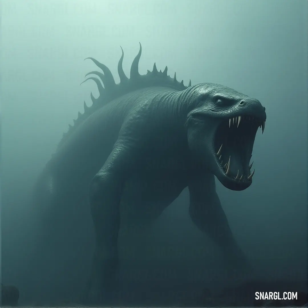 The Leviathan Kraken's massive form rises from the misty waters, its mouth gaping open in a menacing display, ready to unleash its terrifying power from the fog. A massive Leviathan Kraken emerges from the foggy waters, its monstrous mouth wide open, revealing rows of sharp teeth as it prepares to strike. The surrounding mist adds to its haunting presence.