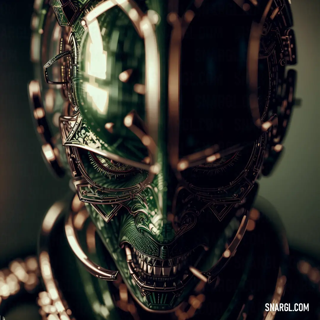 A quirky green robot with a clock face sits against a matching green backdrop. Its playful design and clock feature evoke both curiosity and whimsy, while the soft Light Goldenrod Yellow enhances the robot's charm.