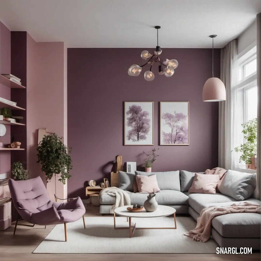 Picture with primary colors of Dim gray, Light gray, Bistre, Pastel purple and Purple taupe
