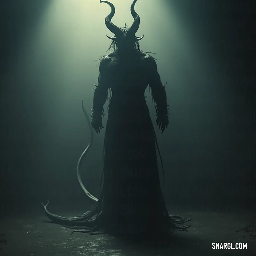 Lucifuge, an enigmatic entity, stands beneath dim shadows, wielding a staff, adorned in a long dress that whispers of ancient secrets and boundless power. An enigmatic figure known as Lucifuge stands under mysterious shadows, its elegant long dress flowing as light glimmers off its imposing form, a staff held firmly in hand, leaving an impression of formidable power and ancient mystery.