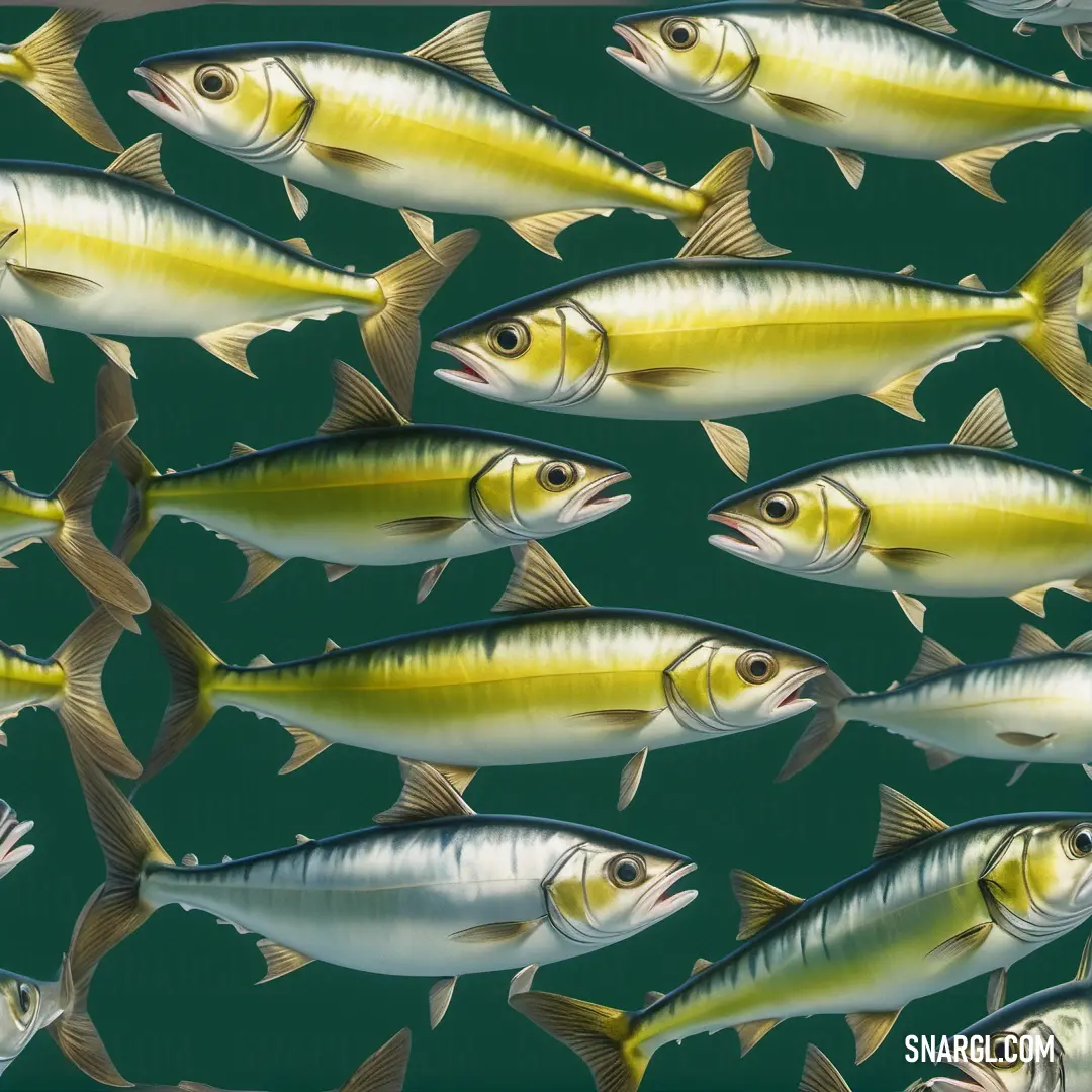 Large group of fish swimming in the ocean together