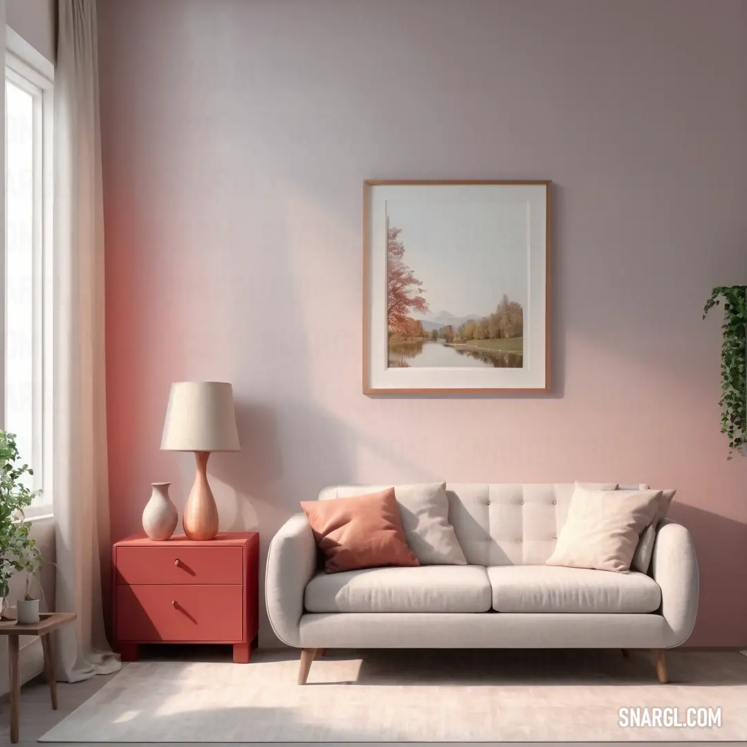 Magnolia color example: Living room with a couch