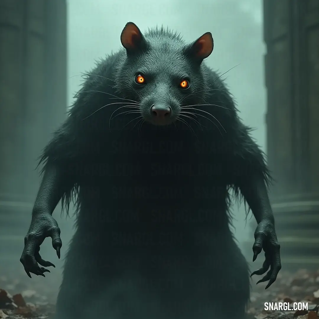 Draped in a sleek black coat, Black Master Moulder emerges from the shadows, captivating onlookers with glowing eyes that betray an aura of mystery and formidable strength. The imposing figure of Black Master Moulder stands in shadow, its glowing eyes piercing the darkness, draped in an enigmatic black coat that adds to its mysterious, powerful presence.