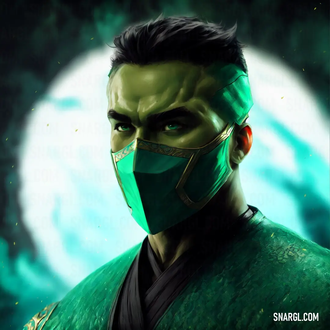 Man wearing a green mask and a green haircut with a green haircut