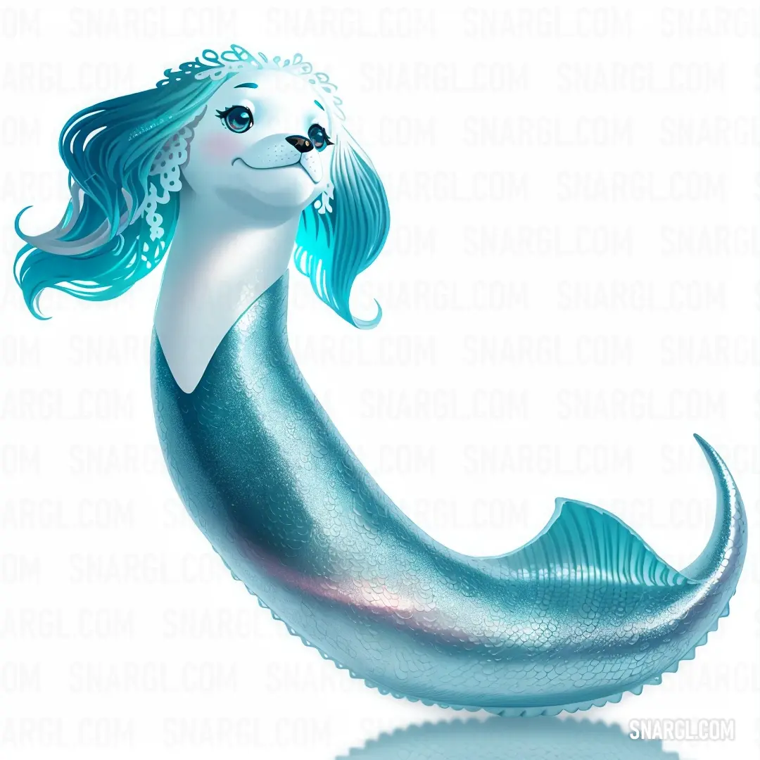 Mermaid mermaid mermaid doll with blue hair and a tiara on her head