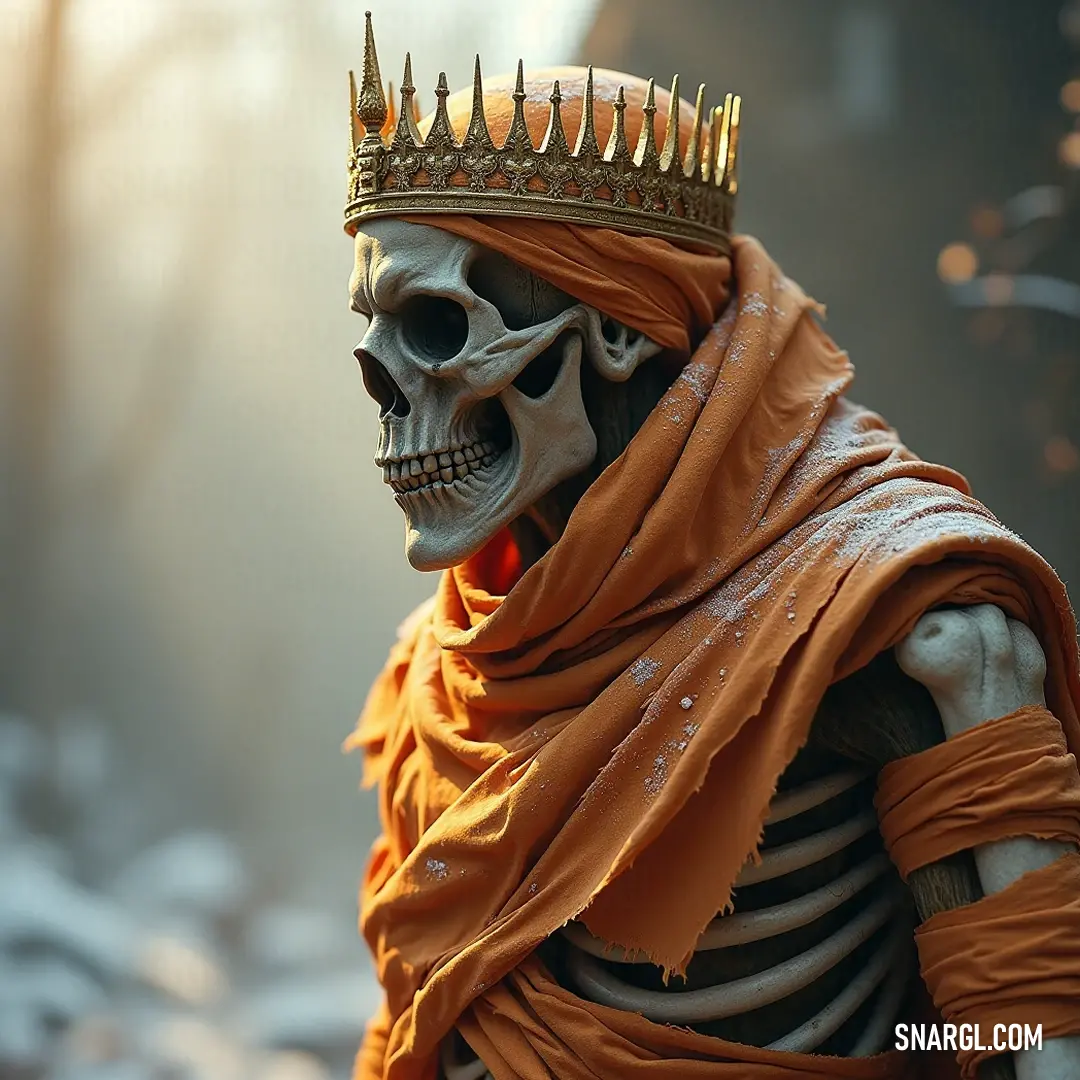 Majestic Mummy King: Keeper of Ancient Secrets A regal Mummy King adorned with a majestic crown and scarf carries an air of ancient wisdom, his red nose ring glinting in the light. His wrappings tell stories of time long past, embodying the mysteries of an era now forgotten.