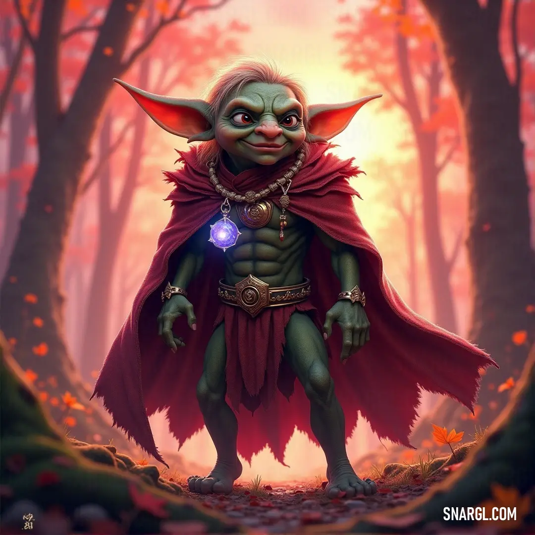 A mystical troll emerges from a lush forest, cradling a glowing orb that illuminates its surroundings, filling the scene with wonder and evoking a sense of magical discovery within a hidden realm.