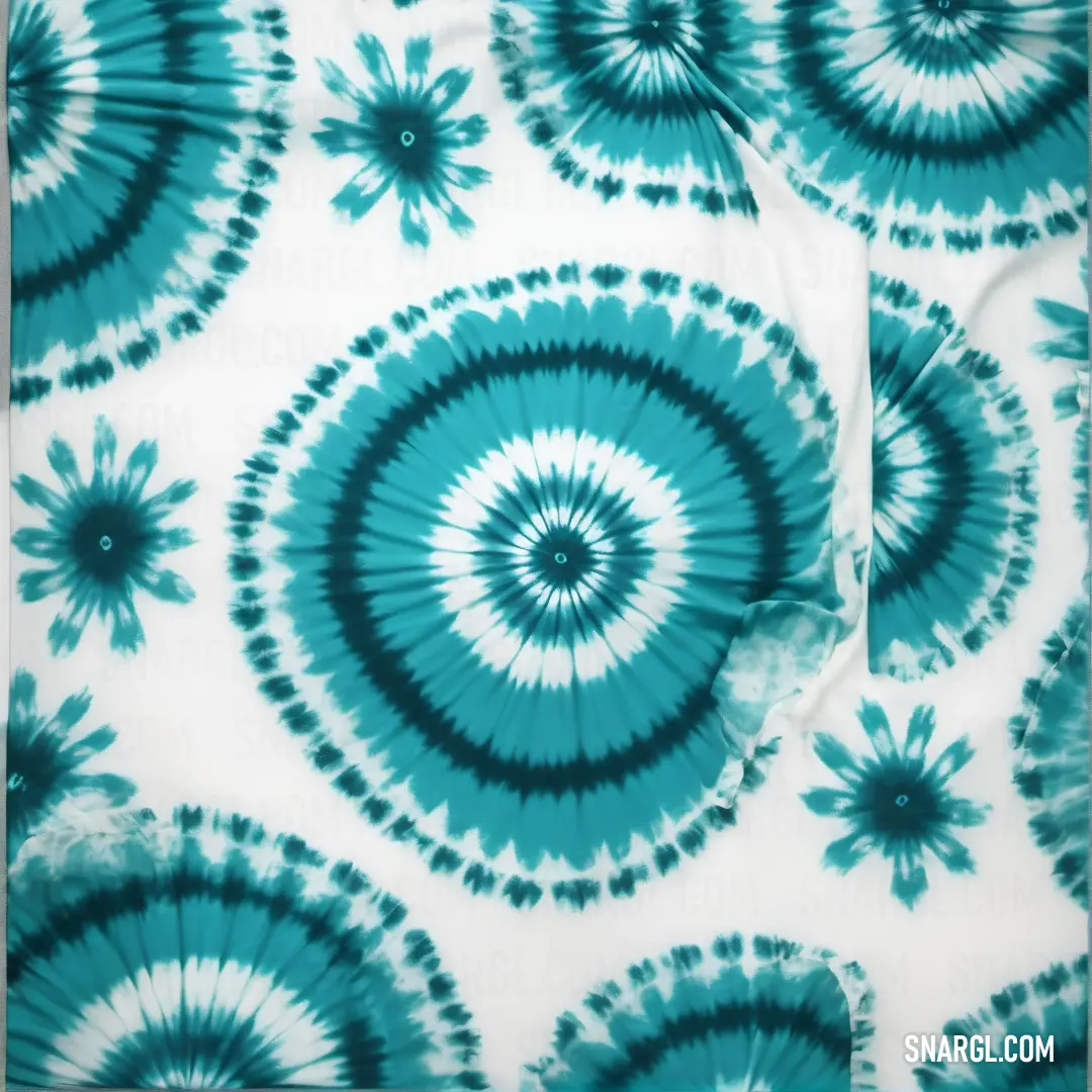 Tie - dyed background. Color RGB 122,213,219.