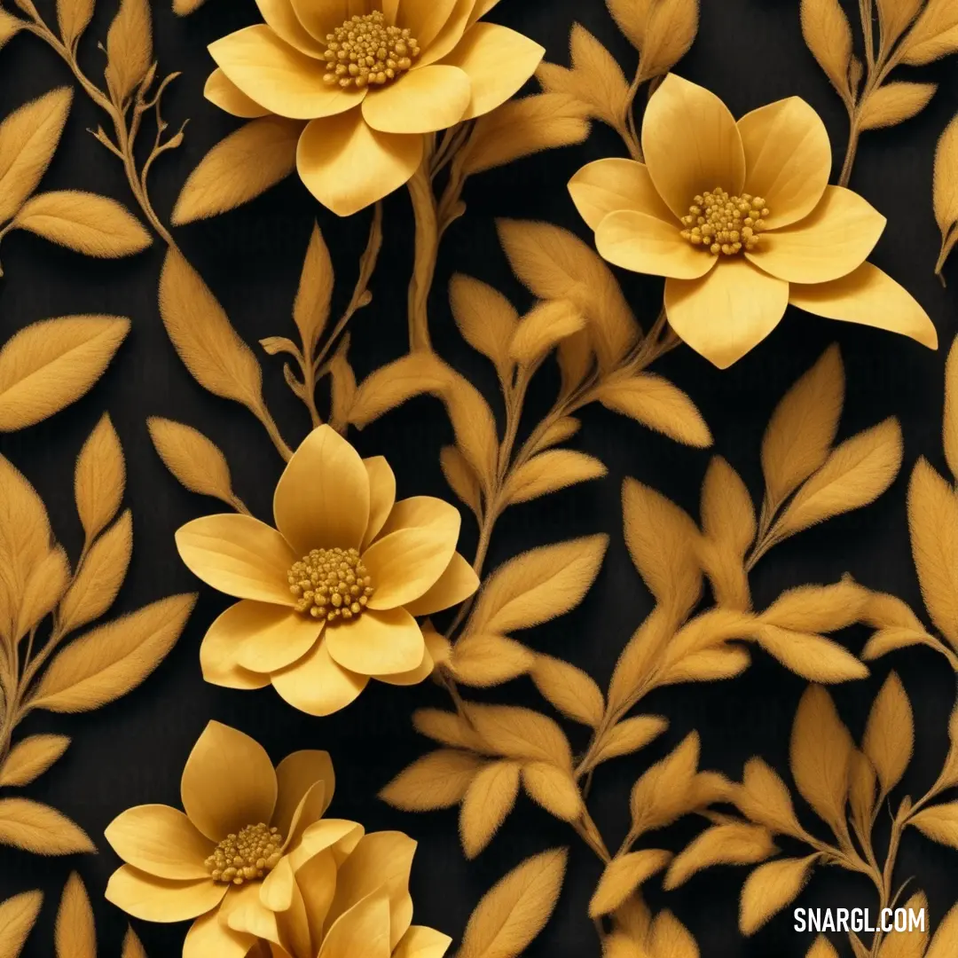 Close up of a flower on a black background. Color RGB 255,192,94.