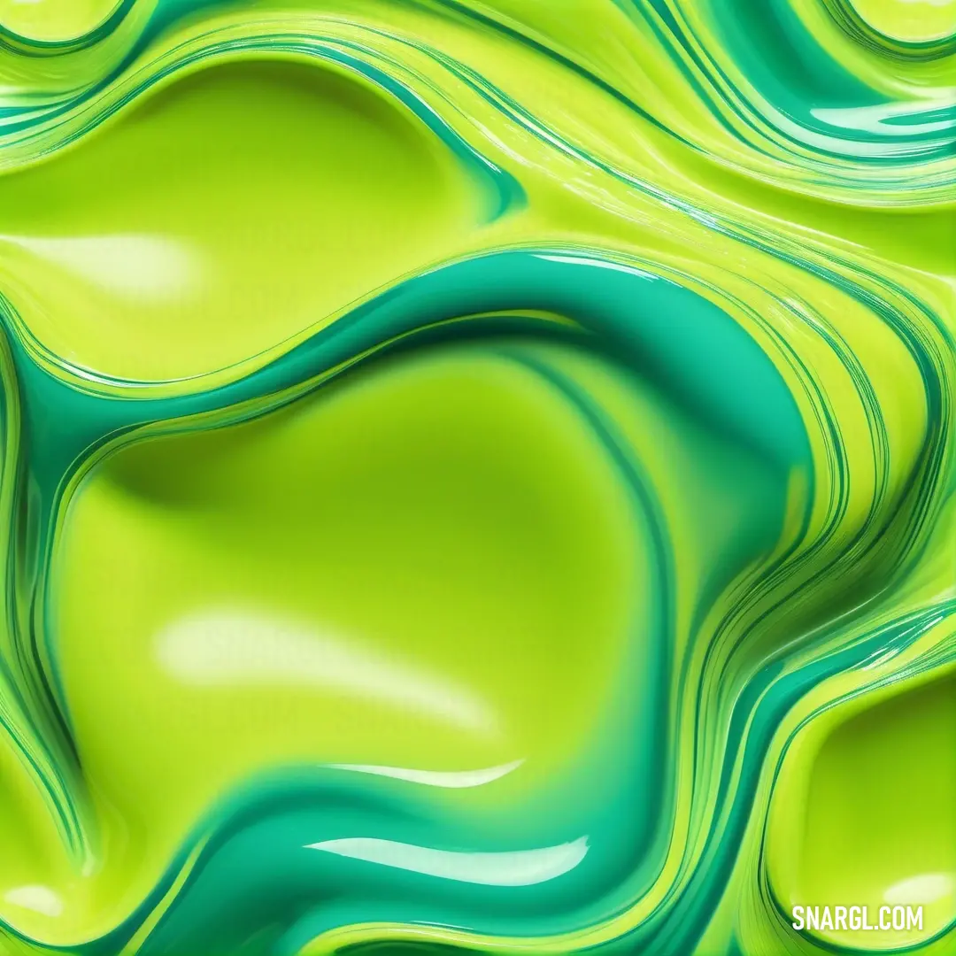 Green and blue liquid