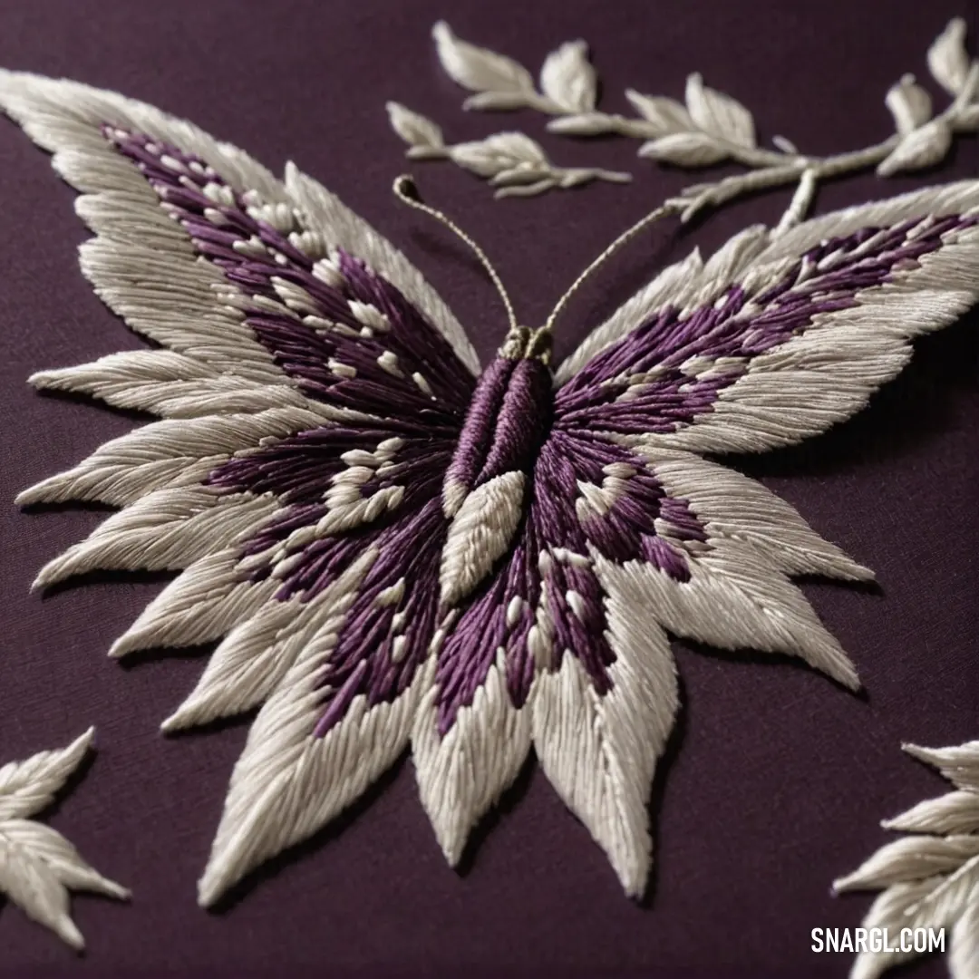 Captivating purple and white butterfly gracefully flutters against a stunning purple backdrop, its delicate wings showcasing intricate patterns that evoke a sense of wonder and the beauty of nature, painting a vivid picture of life.