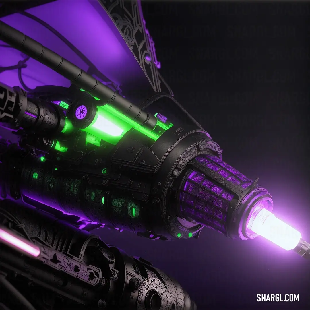 A futuristic-looking object with green lights glowing along its sides sits against a dark background. The sleek design and bright lights make the object appear advanced and mysterious, evoking curiosity.