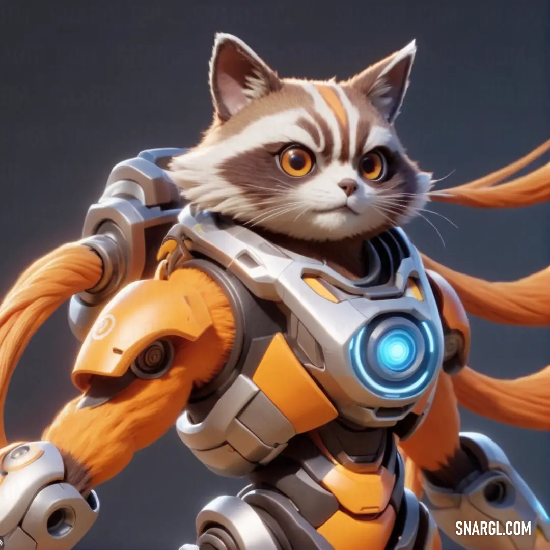 An imaginative scene featuring cats in quirky outfits: one in a futuristic robot suit and another armed with a playful prop gun, encapsulating a world where feline creativity knows no bounds amidst vibrant colors.