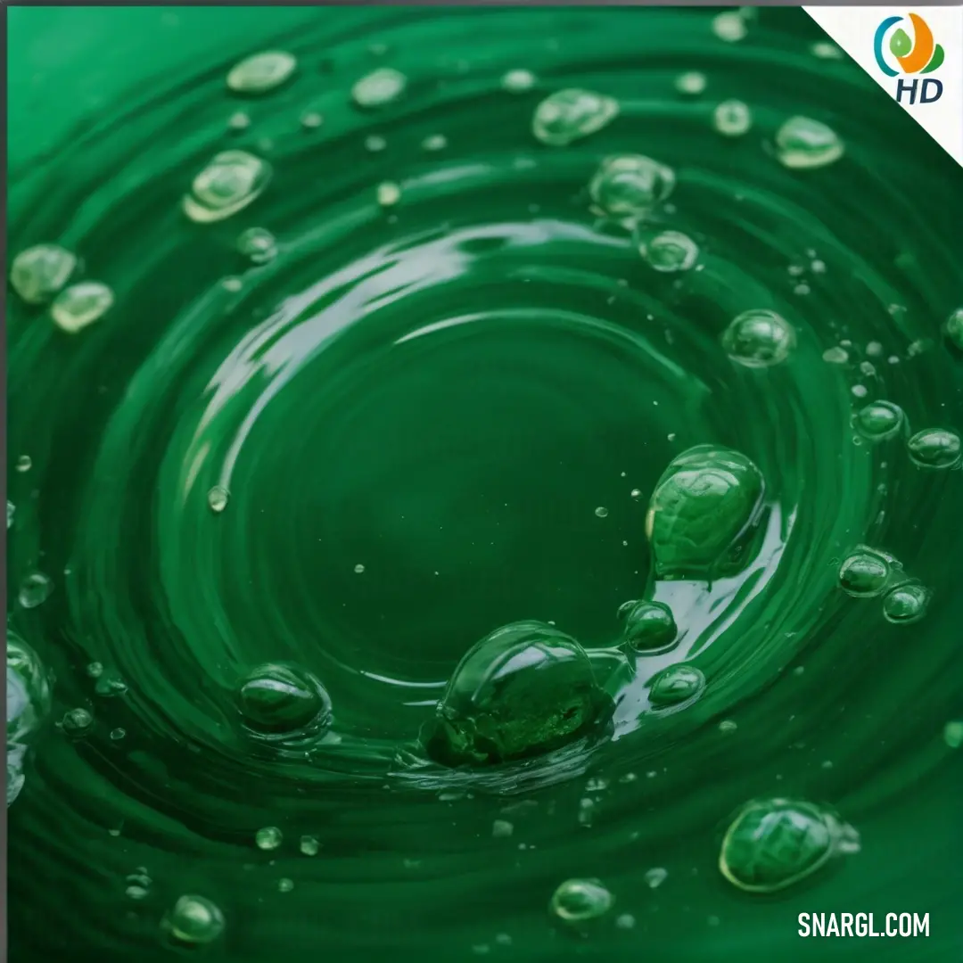 NCS S 3040-G10Y color example: Green liquid with bubbles in it and a white background
