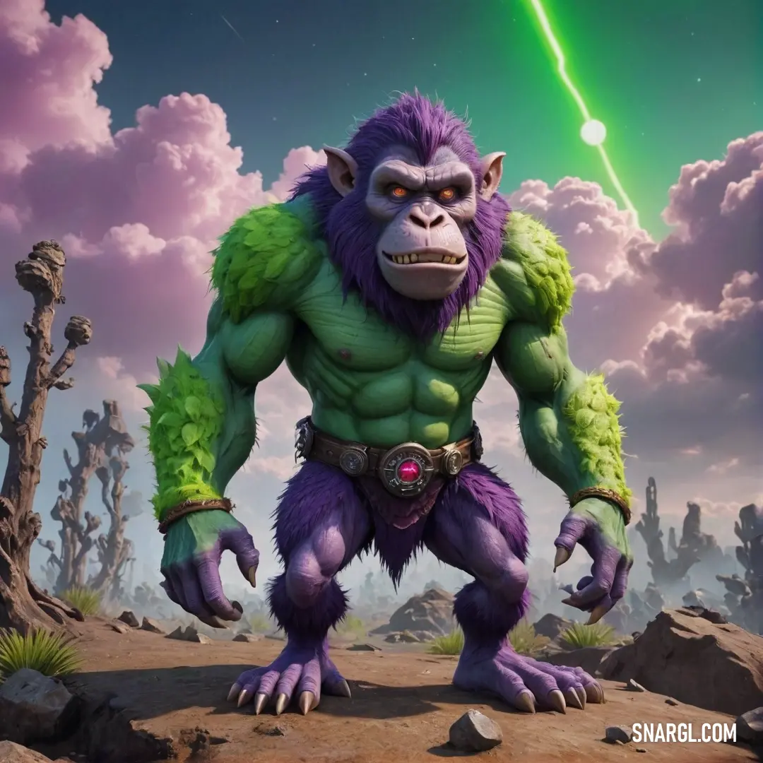 An imaginative cartoon character brandishing a vibrant green light saber, poised heroically against a colorful backdrop, radiating energy and adventure.