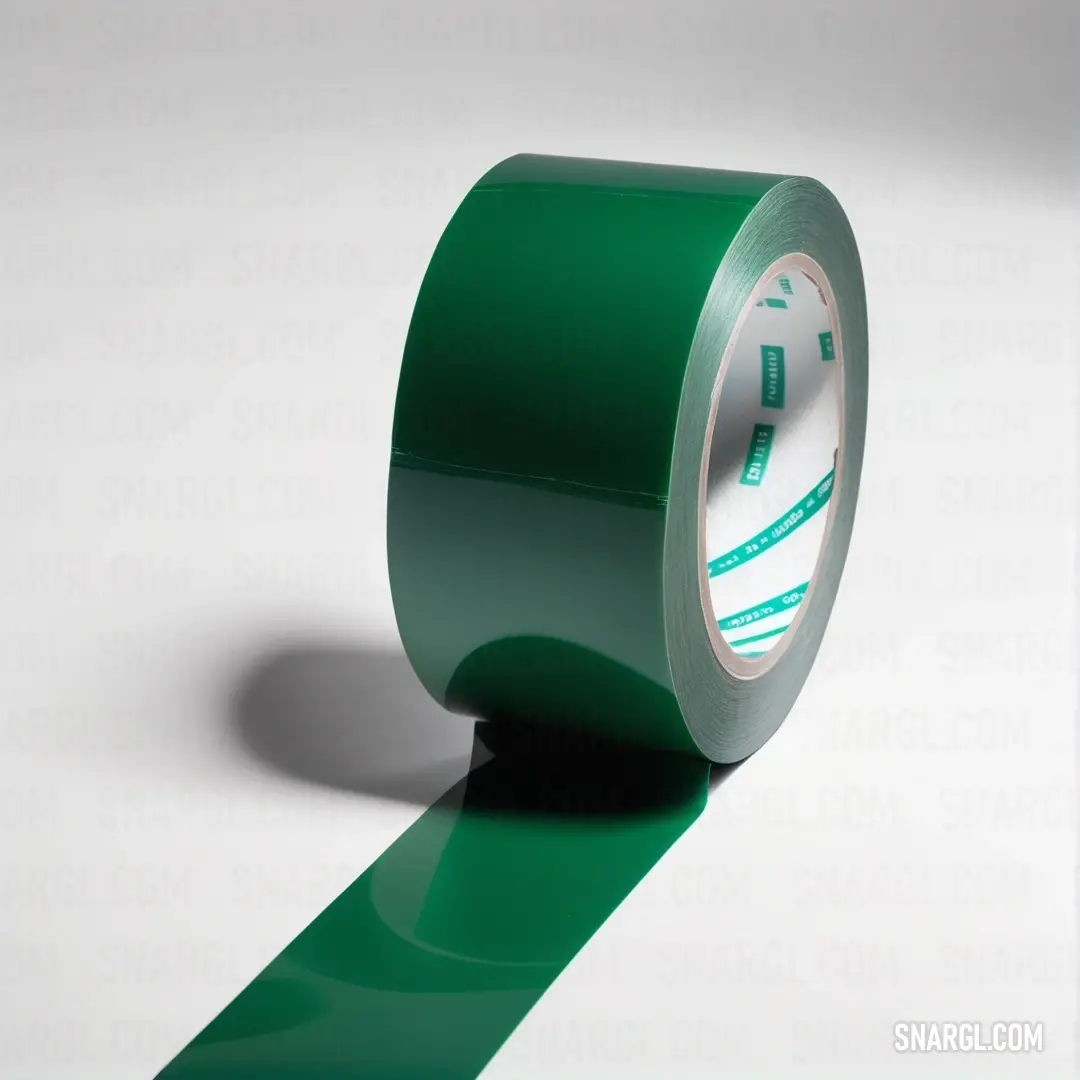 NCS S 4550-G color example: Roll of green tape on a white background