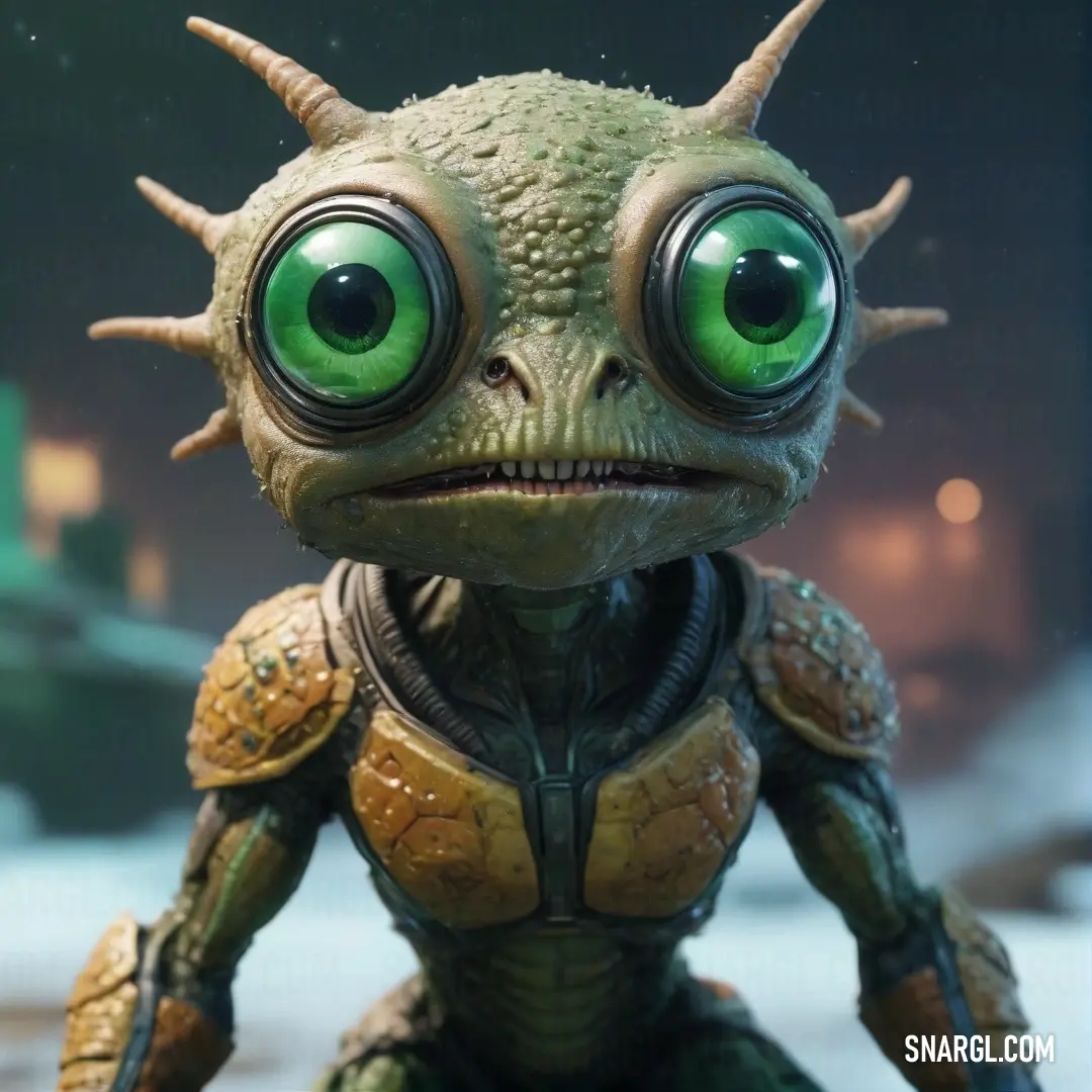 An enchanting close-up of a quirky toy resembling a strange creature with oversized eyes. Its unique design captivates the viewer, inviting curiosity and imagination about the world it inhabits, with vibrant colors sparking intrigue.