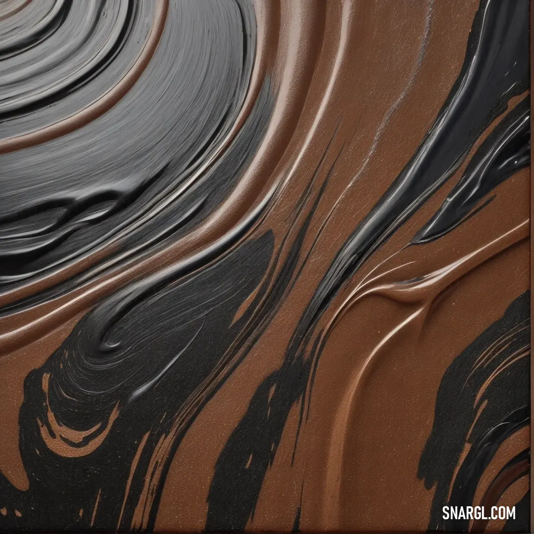 Brown and black swirl pattern with a white background. Color NCS S 6020-Y30R.