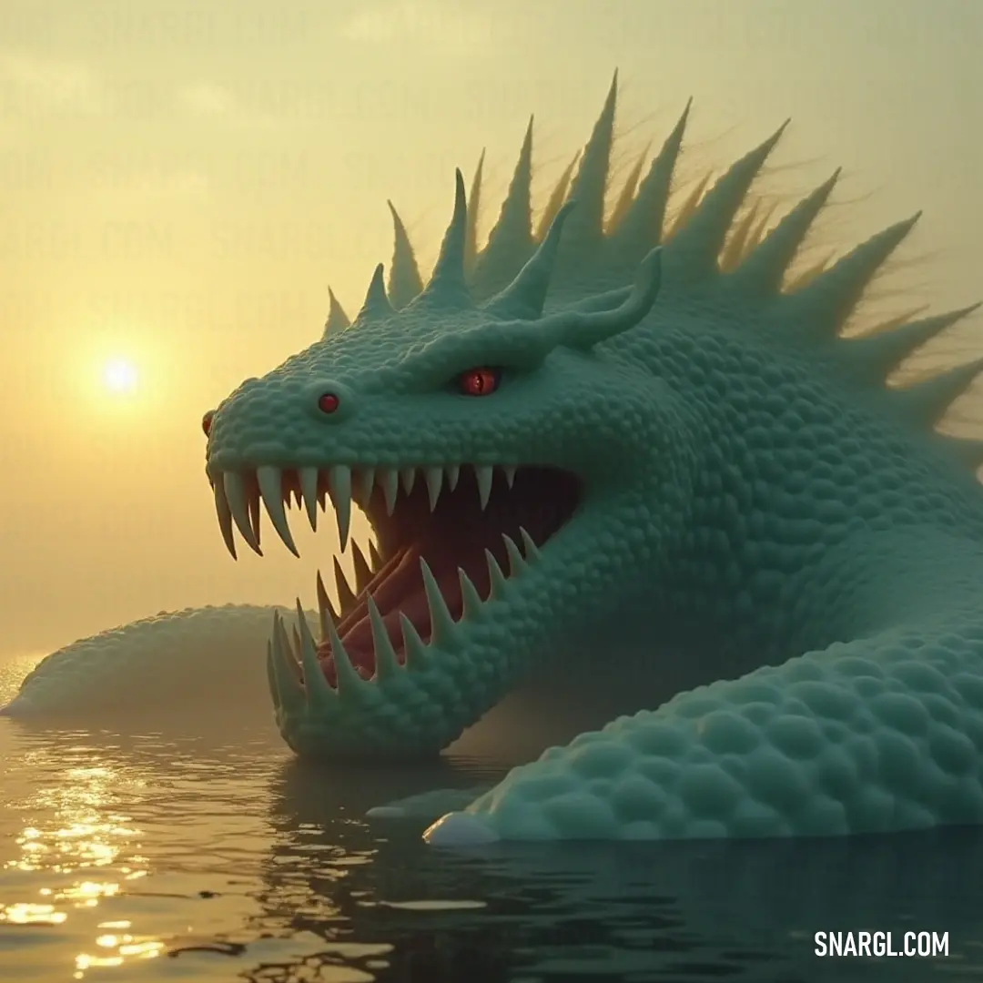 A majestic white kraken rises from the depths, its mouth open wide against a backdrop of a brilliant sunset, capturing the awe of nature's grandeur. A magnificent white kraken emerges from the waves, its mouth agape against a stunning sunset backdrop, where the sun gilds the horizon with golden hues, creating a dramatic and breathtaking scene.
