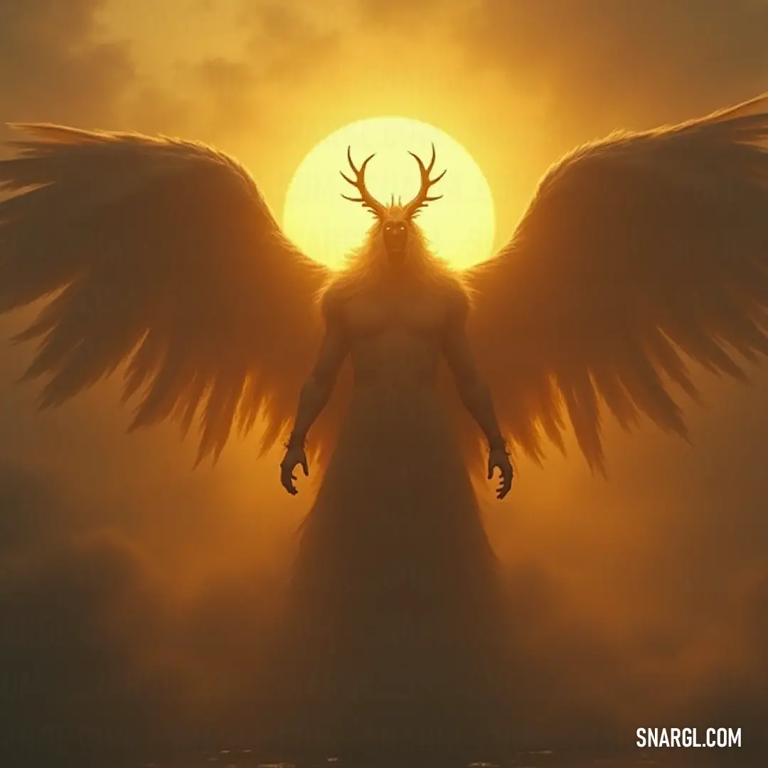 Majestic Ophanim with vast, ethereal wings, gracefully poised against a luminous sun. Majestic Ophanim with vast, ethereal wings, gracefully poised against a luminous sun, which creates a breathtaking halo that envelops its form and extends outward, embodying divine magnificence and serenity.
