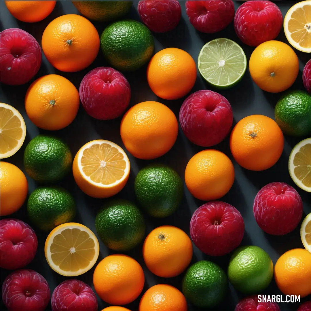 Bunch of fruit that are laying on a table together