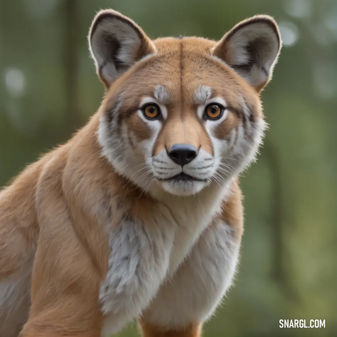 Pale brown color example: Close up of a small animal with a blurry background